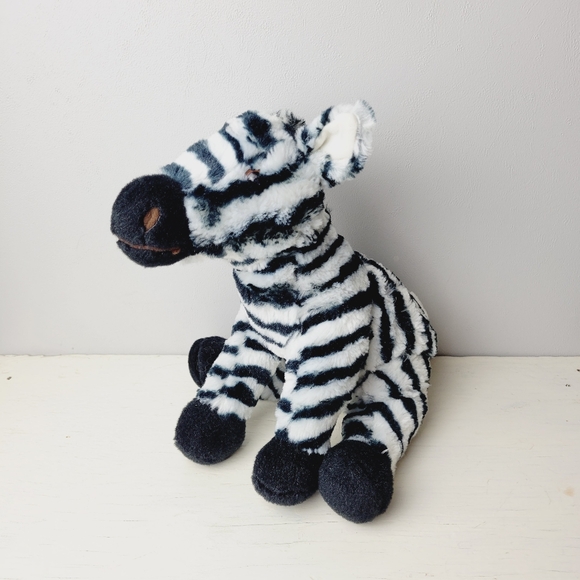 Adventure Planet Zebra Stuffed Zoo Animal Plush Black White Striped 10" Soft - Picture 14 of 15